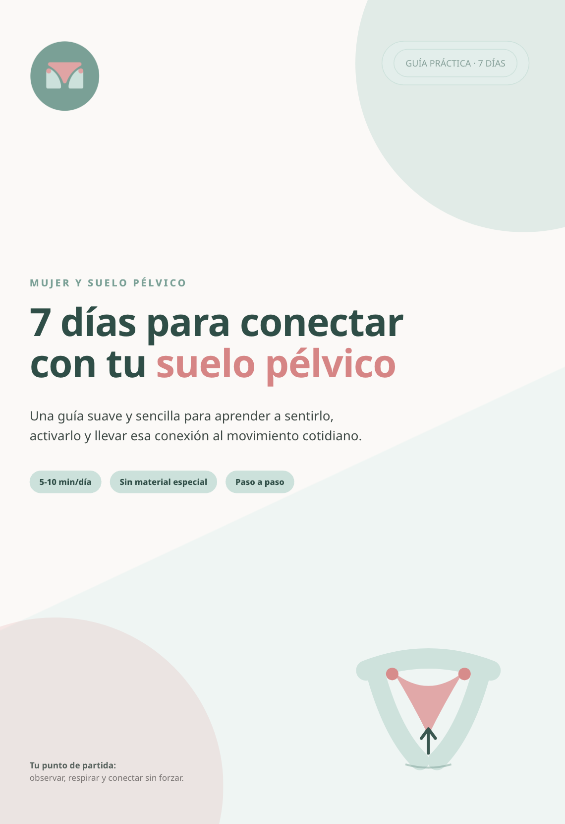 Portada de la guía 7 días para conectar con tu suelo pélvico